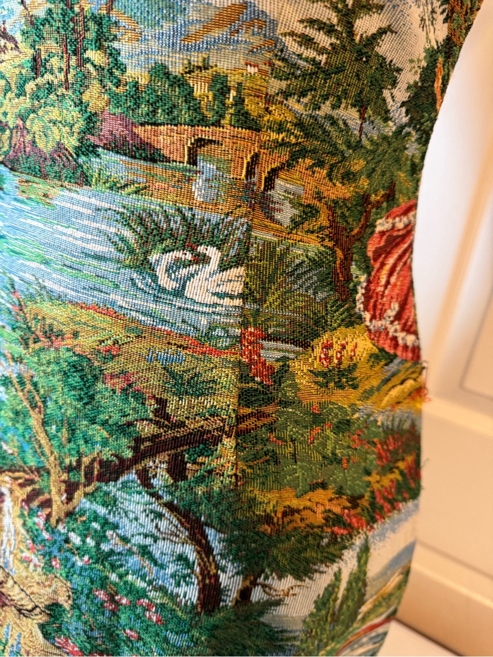 Cider Scenic Tapestry Mini Dress in Green Multi XSmall NWT - Picture 5 of 9
